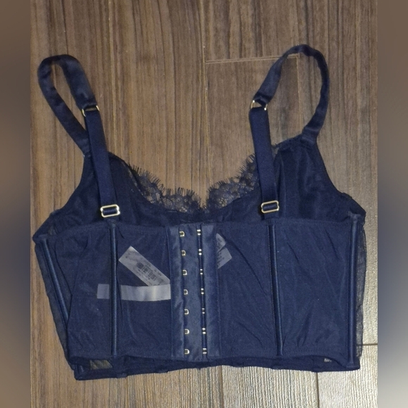 Victoria’s Secret Dream Angels Embroidered Bustier – Navy | Size S - Picture 3 of 5